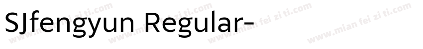 SJfengyun Regular字体转换